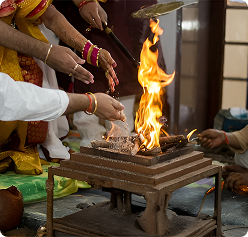Yagna fire ceremony